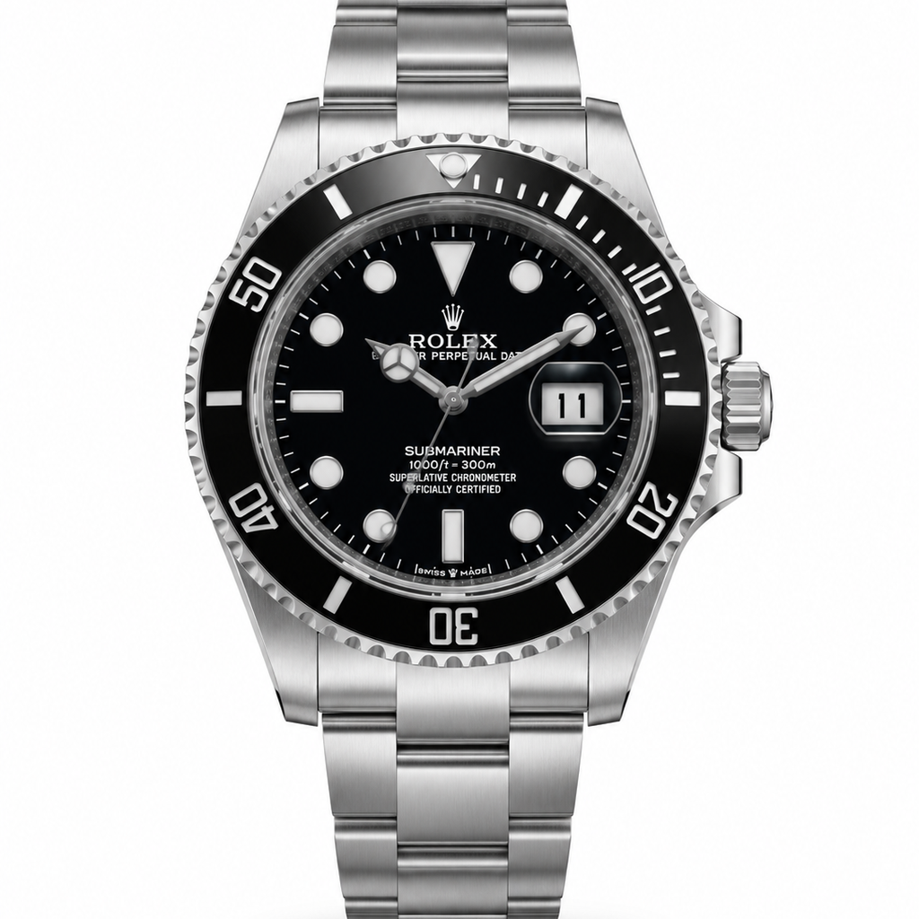 riUN2MJbRB8oMF9tHT0JzpqHz_M-zWkw9Ox9TiCoYtJRoHNxbw ساعت مچی مردانه طرح رولکس سابمارینر (Rolex Submariner Date) | قاب و بند استیل با زه چرخشی مشکی - تصویر 1